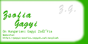 zsofia gagyi business card